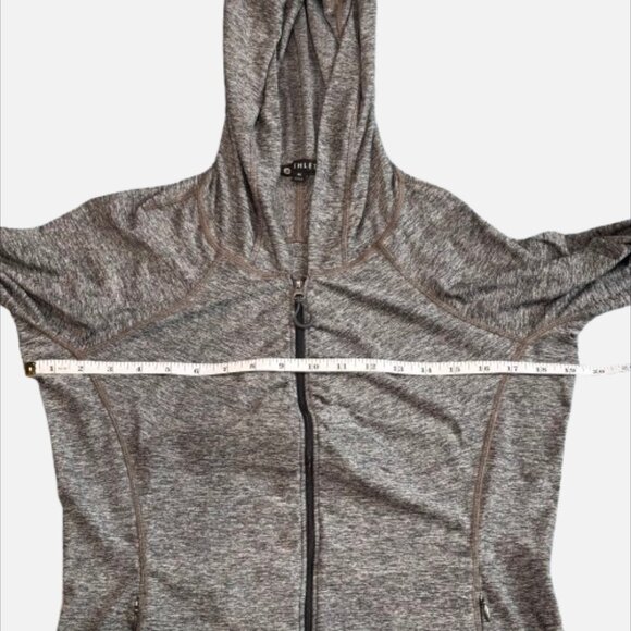 Athleta Vitamin Sea Zip Up Gray Heathered Athleisure Snug Hoodie  (Size M) - Picture 4 of 9